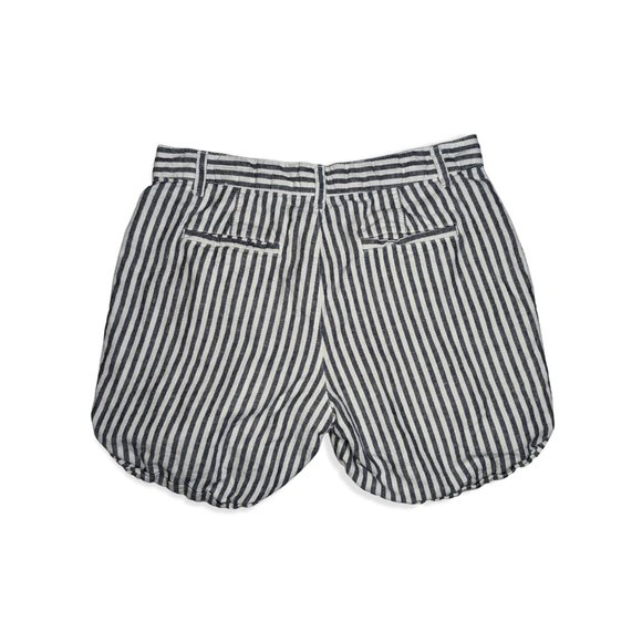 Gap Girlfriend Chino Regular Fit Blue & White Stripe Shorts Size 8 - Picture 5 of 10